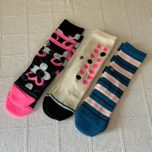 (3) Stance Girls Light Cushion Crew Socks Size L